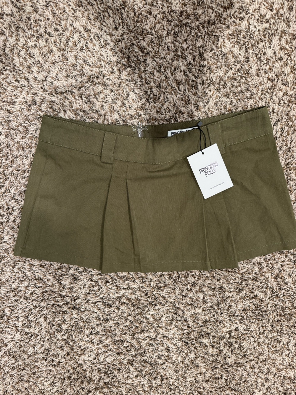 Princess Polly Cargo Mini Skirt Olive Green